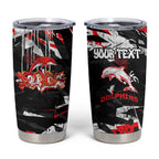 Personalized Dolphins Tumbler Cup Graffiti Grunge Abstract Urban Street Style Design