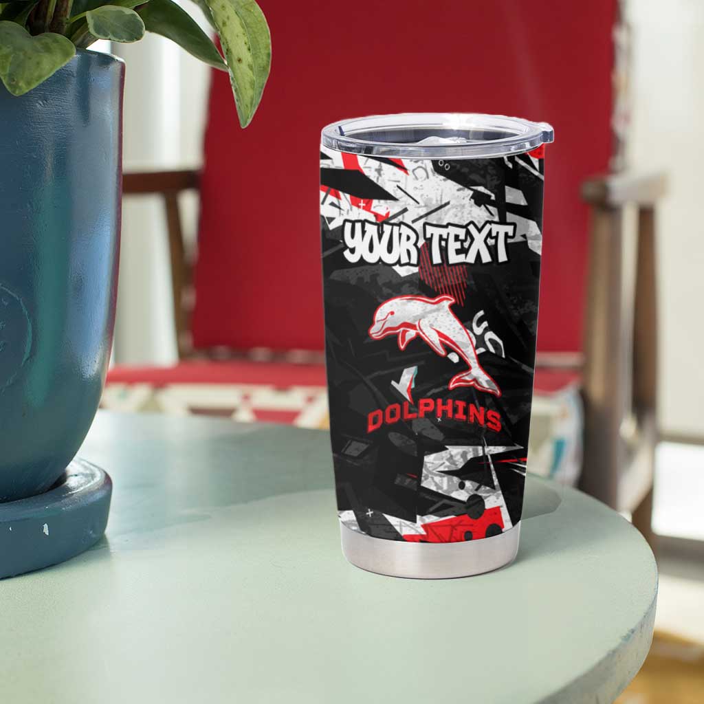 Personalized Dolphins Tumbler Cup Graffiti Grunge Abstract Urban Street Style Design