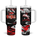 Personalized Dolphins Tumbler With Handle Graffiti Grunge Abstract Urban Street Style Design