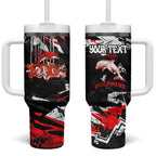 Personalized Dolphins Tumbler With Handle Graffiti Grunge Abstract Urban Street Style Design