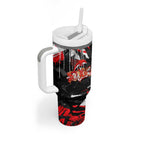 Personalized Dolphins Tumbler With Handle Graffiti Grunge Abstract Urban Street Style Design