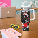 Personalized Dolphins Tumbler With Handle Graffiti Grunge Abstract Urban Street Style Design