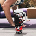 Personalized Dolphins Tumbler With Handle Graffiti Grunge Abstract Urban Street Style Design