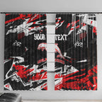 Personalized Dolphins Window Curtain Graffiti Grunge Abstract Urban Street Style Design