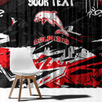 Personalized Dolphins Window Curtain Graffiti Grunge Abstract Urban Street Style Design