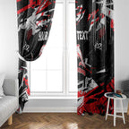 Personalized Dolphins Window Curtain Graffiti Grunge Abstract Urban Street Style Design