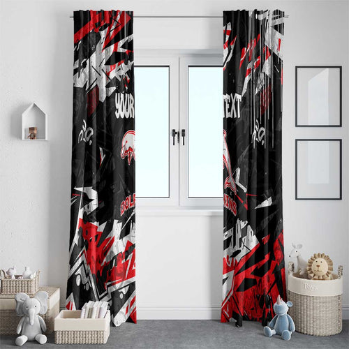 Personalized Dolphins Window Curtain Graffiti Grunge Abstract Urban Street Style Design