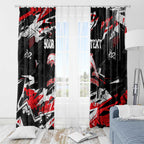 Personalized Dolphins Window Curtain Graffiti Grunge Abstract Urban Street Style Design