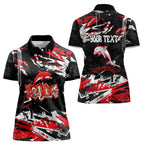 Personalized Dolphins Women Polo Shirt Graffiti Grunge Abstract Urban Street Style Design