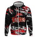 Personalized Dolphins Zip Hoodie Graffiti Grunge Abstract Urban Street Style Design