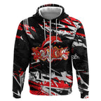 Personalized Dolphins Zip Hoodie Graffiti Grunge Abstract Urban Street Style Design