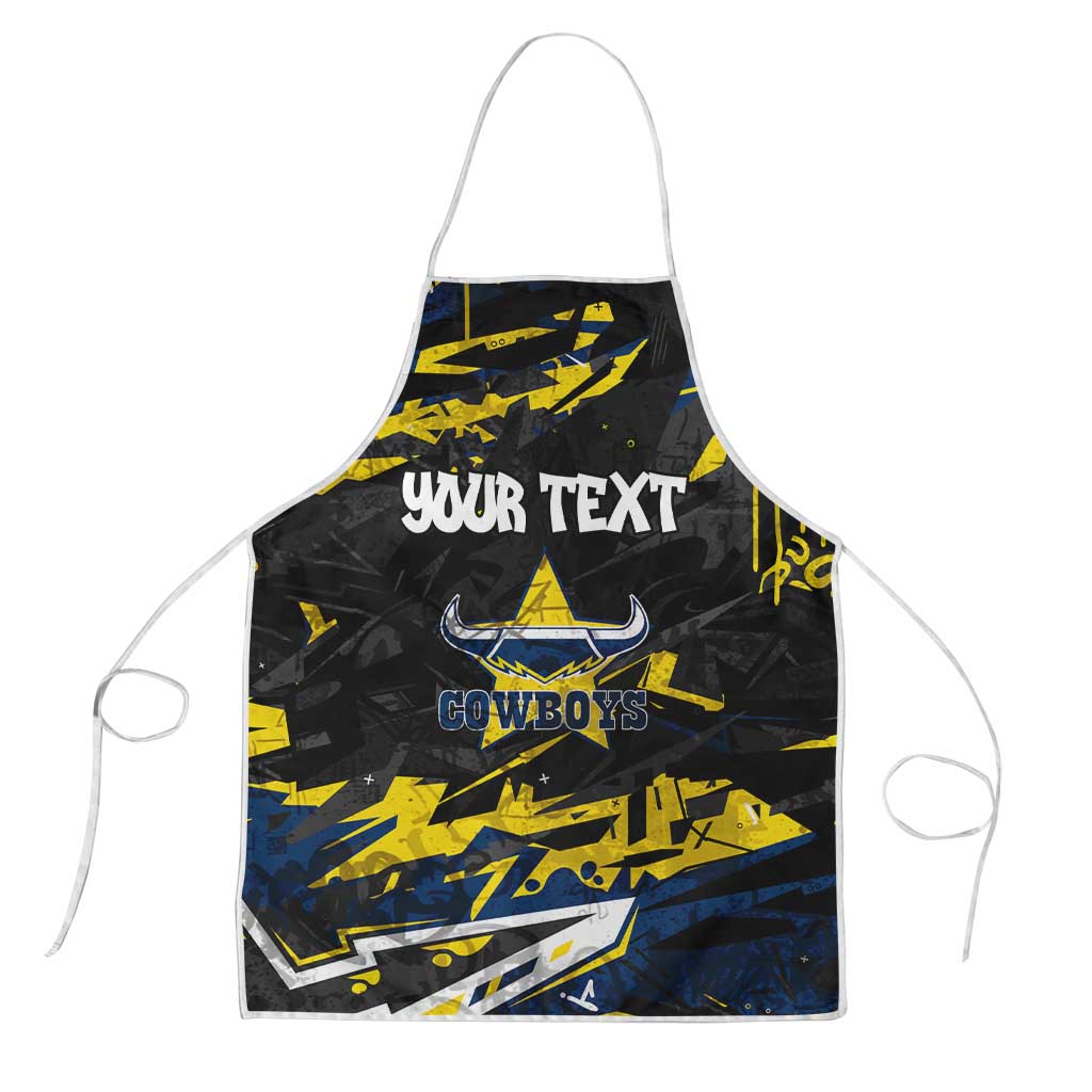 Personalized North Queensland Cowboys Apron Graffiti Grunge Abstract Urban Street Style Design