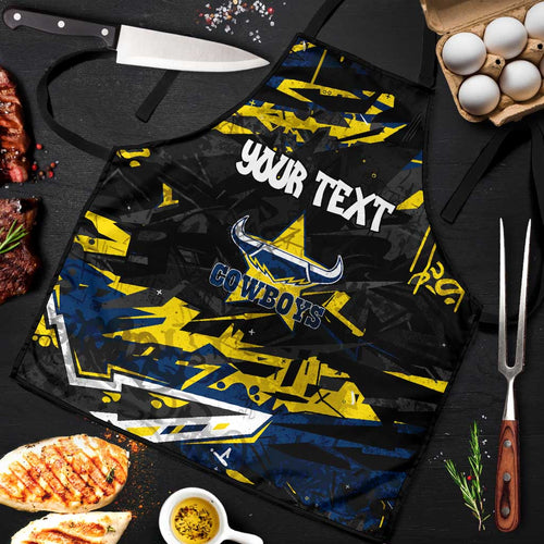 Personalized North Queensland Cowboys Apron Graffiti Grunge Abstract Urban Street Style Design