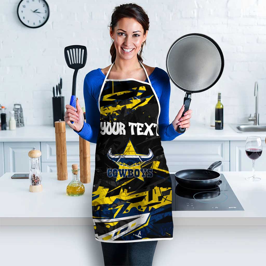 Personalized North Queensland Cowboys Apron Graffiti Grunge Abstract Urban Street Style Design