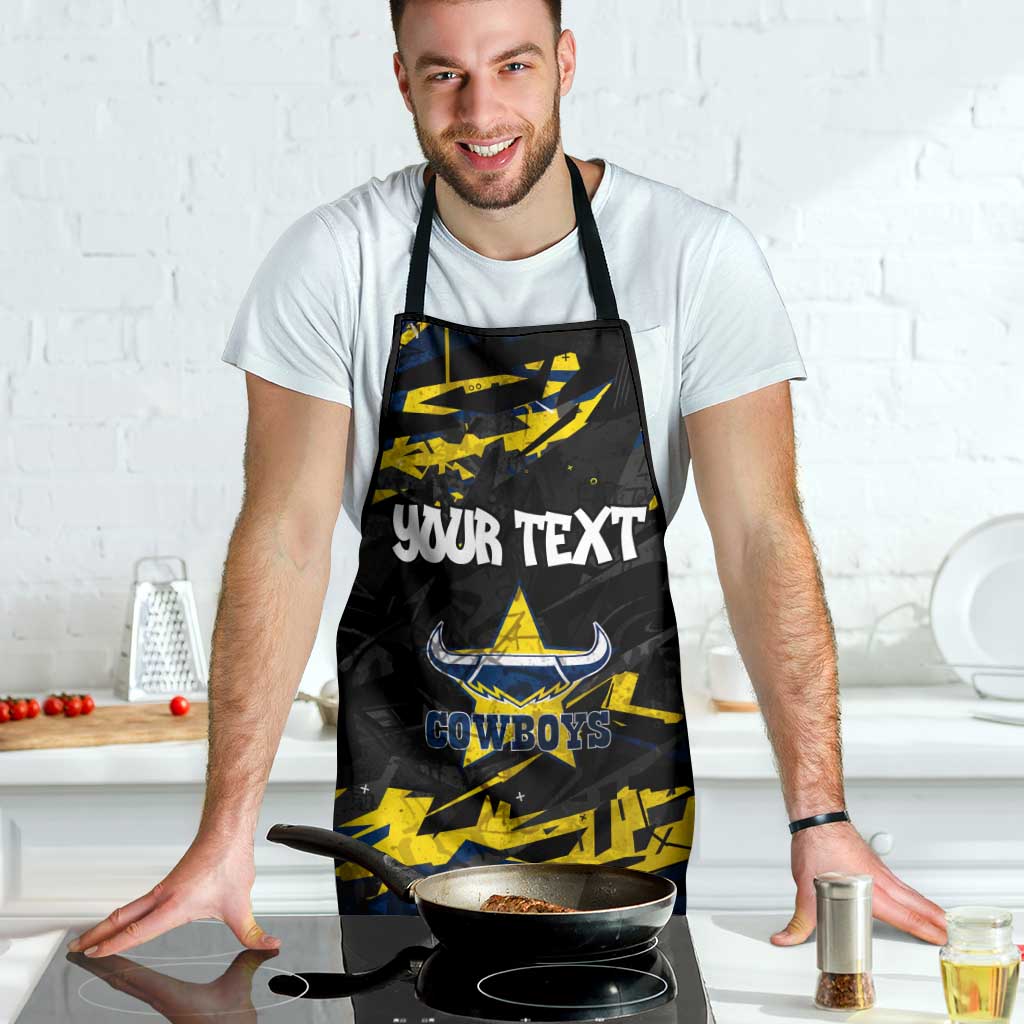 Personalized North Queensland Cowboys Apron Graffiti Grunge Abstract Urban Street Style Design