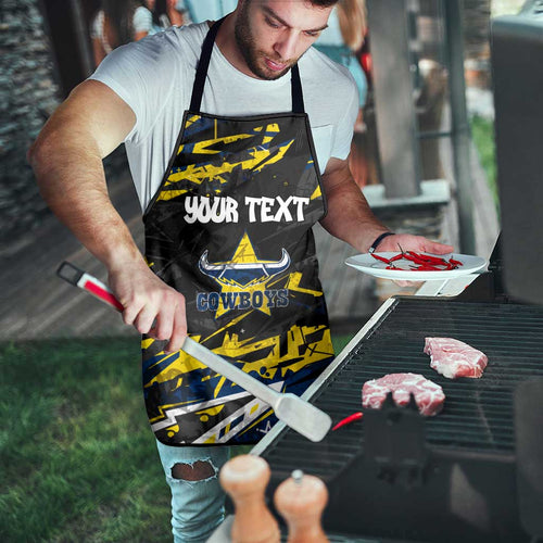 Personalized North Queensland Cowboys Apron Graffiti Grunge Abstract Urban Street Style Design