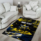 Personalized North Queensland Cowboys Area Rug Graffiti Grunge Abstract Urban Street Style Design