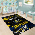 Personalized North Queensland Cowboys Area Rug Graffiti Grunge Abstract Urban Street Style Design