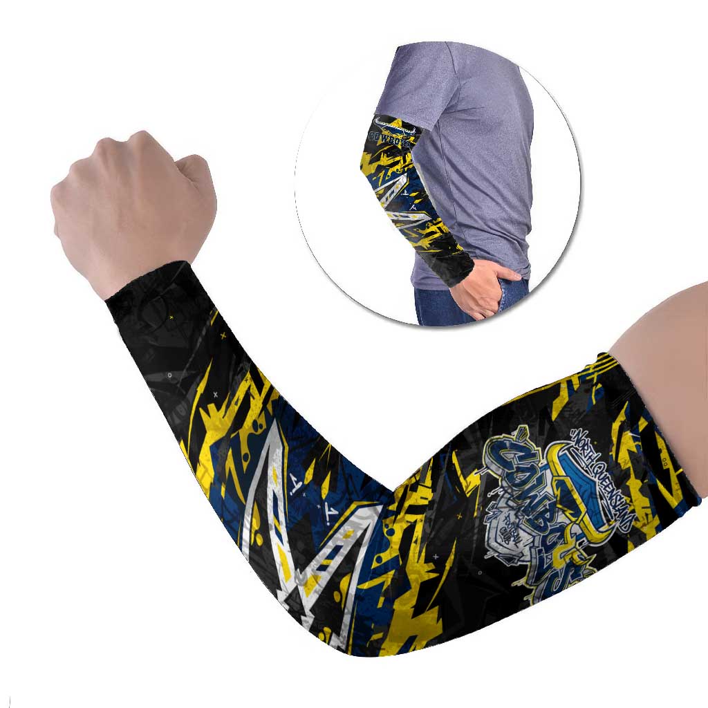 Personalized North Queensland Cowboys Arm Sleeves Graffiti Grunge Abstract Urban Street Style Design