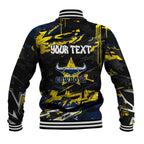 Personalized North Queensland Cowboys Baseball Jacket Graffiti Grunge Abstract Urban Street Style Design