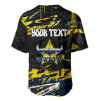Personalized North Queensland Cowboys Baseball Jersey Graffiti Grunge Abstract Urban Street Style Design
