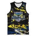 Personalized North Queensland Cowboys Basketball Jersey Graffiti Grunge Abstract Urban Street Style Design