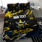 Personalized North Queensland Cowboys Bedding Set Graffiti Grunge Abstract Urban Street Style Design