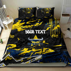 Personalized North Queensland Cowboys Bedding Set Graffiti Grunge Abstract Urban Street Style Design