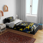 Personalized North Queensland Cowboys Bedding Set Graffiti Grunge Abstract Urban Street Style Design