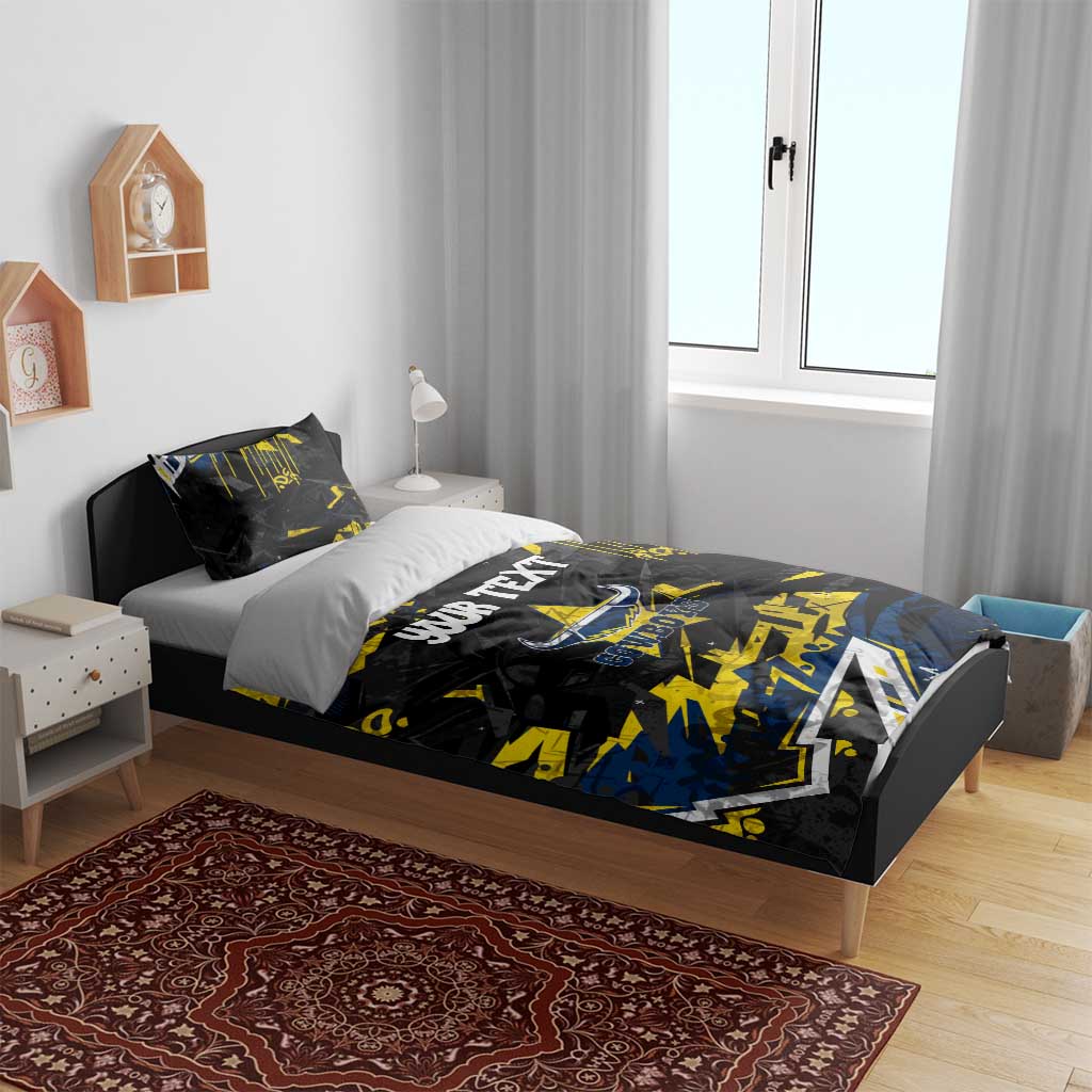 Personalized North Queensland Cowboys Bedding Set Graffiti Grunge Abstract Urban Street Style Design