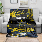 Personalized North Queensland Cowboys Blanket Graffiti Grunge Abstract Urban Street Style Design