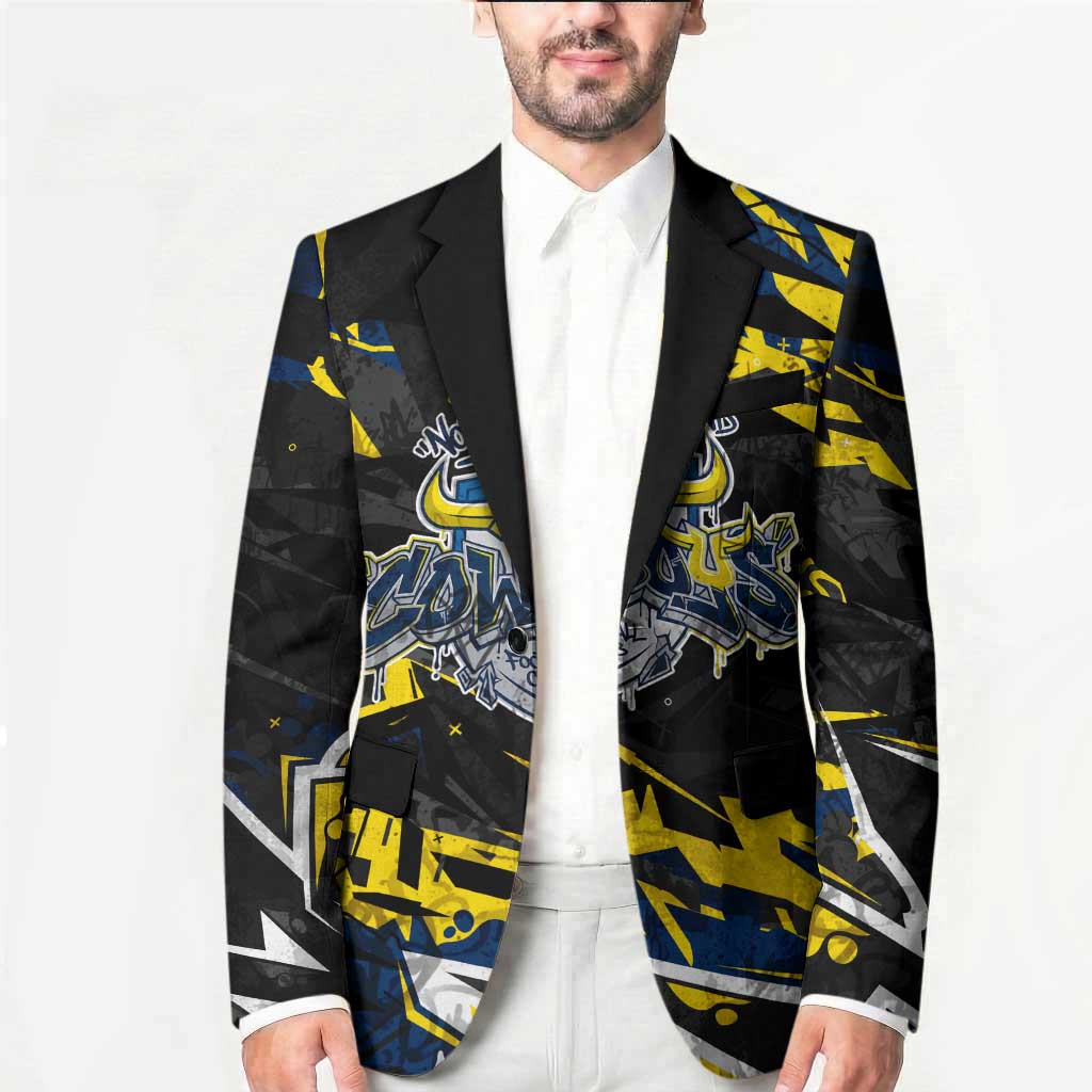 Personalized North Queensland Cowboys Blazer Graffiti Grunge Abstract Urban Street Style Design
