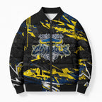 Personalized North Queensland Cowboys Bomber Puffer Jacket Graffiti Grunge Abstract Urban Street Style Design