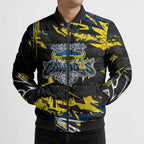Personalized North Queensland Cowboys Bomber Puffer Jacket Graffiti Grunge Abstract Urban Street Style Design