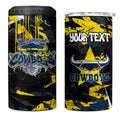 Personalized North Queensland Cowboys 4 in 1 Can Cooler Tumbler Graffiti Grunge Abstract Urban Street Style Design