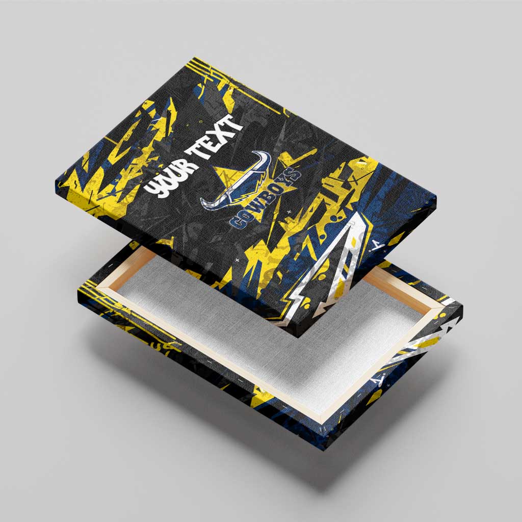 Personalized North Queensland Cowboys Canvas Wall Art Graffiti Grunge Abstract Urban Street Style Design