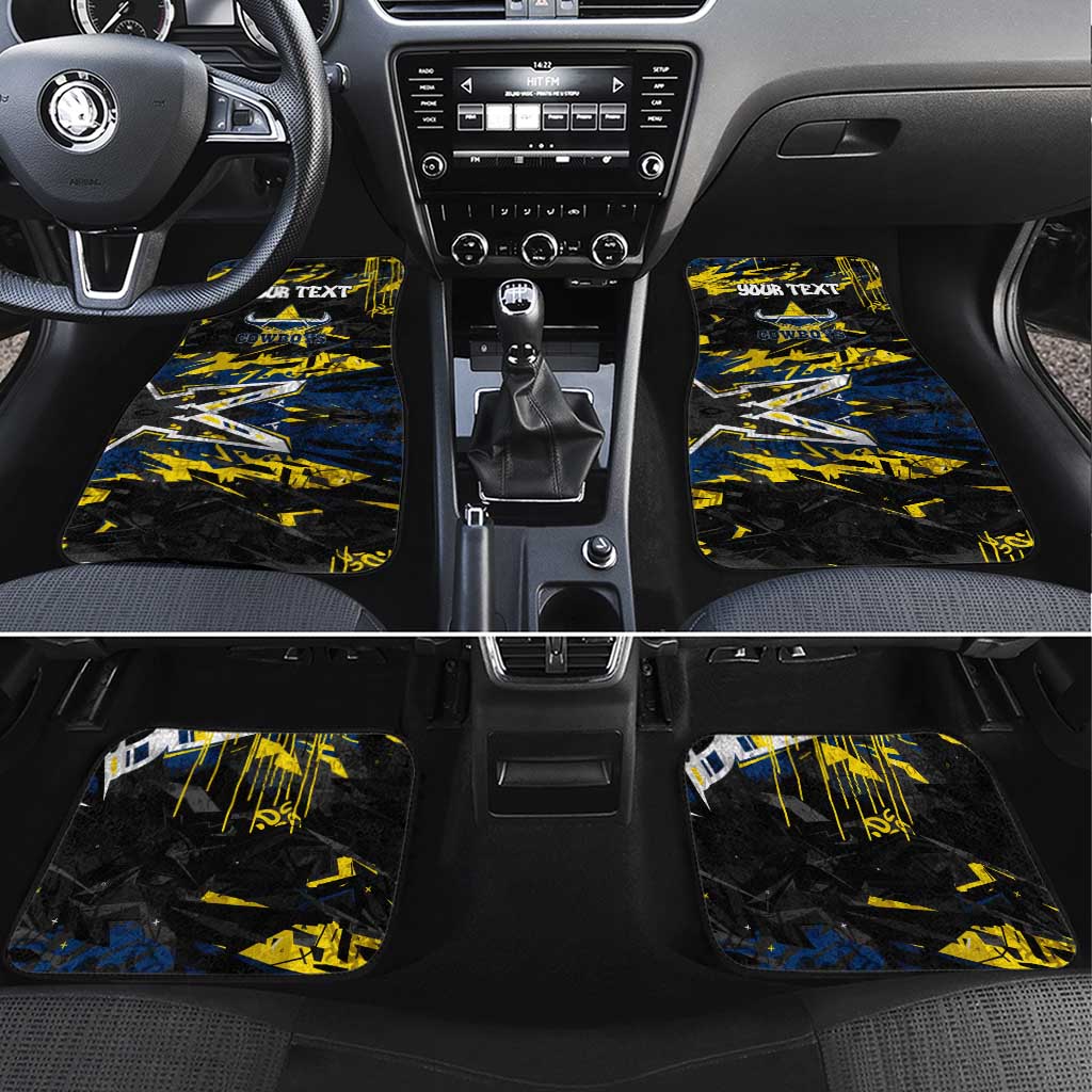 Personalized North Queensland Cowboys Car Mats Graffiti Grunge Abstract Urban Street Style Design