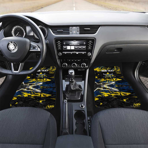 Personalized North Queensland Cowboys Car Mats Graffiti Grunge Abstract Urban Street Style Design