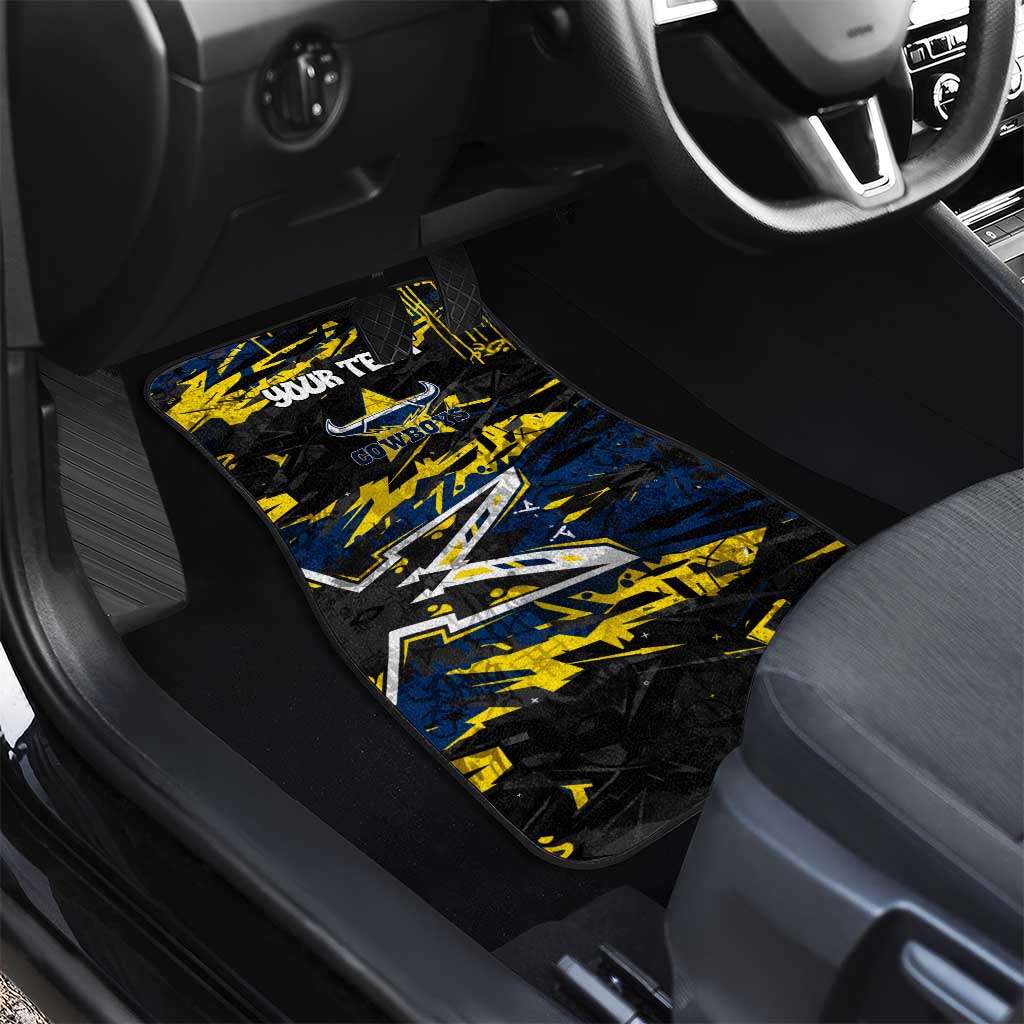 Personalized North Queensland Cowboys Car Mats Graffiti Grunge Abstract Urban Street Style Design