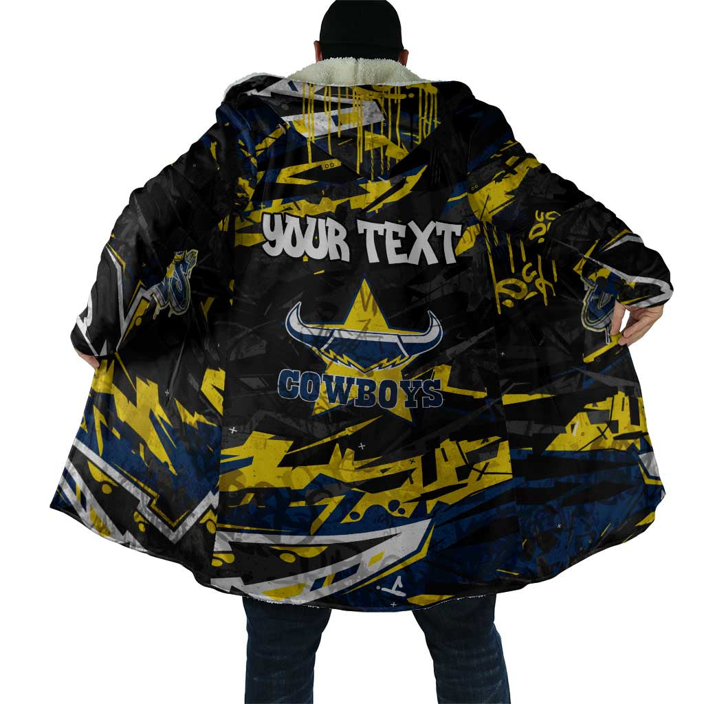 Personalized North Queensland Cowboys Cloak Graffiti Grunge Abstract Urban Street Style Design