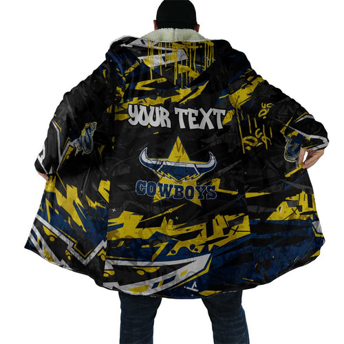 Personalized North Queensland Cowboys Cloak Graffiti Grunge Abstract Urban Street Style Design