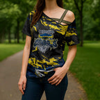 Personalized North Queensland Cowboys Cross Shoulder Shirt Graffiti Grunge Abstract Urban Street Style Design