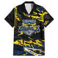 Personalized North Queensland Cowboys Family Matching Puletasi and Hawaiian Shirt Graffiti Grunge Abstract Urban Street Style Design