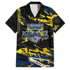Personalized North Queensland Cowboys Family Matching Puletasi and Hawaiian Shirt Graffiti Grunge Abstract Urban Street Style Design