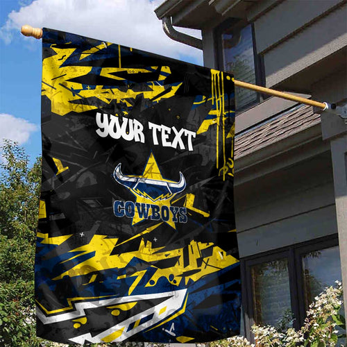 Personalized North Queensland Cowboys Garden Flag Graffiti Grunge Abstract Urban Street Style Design