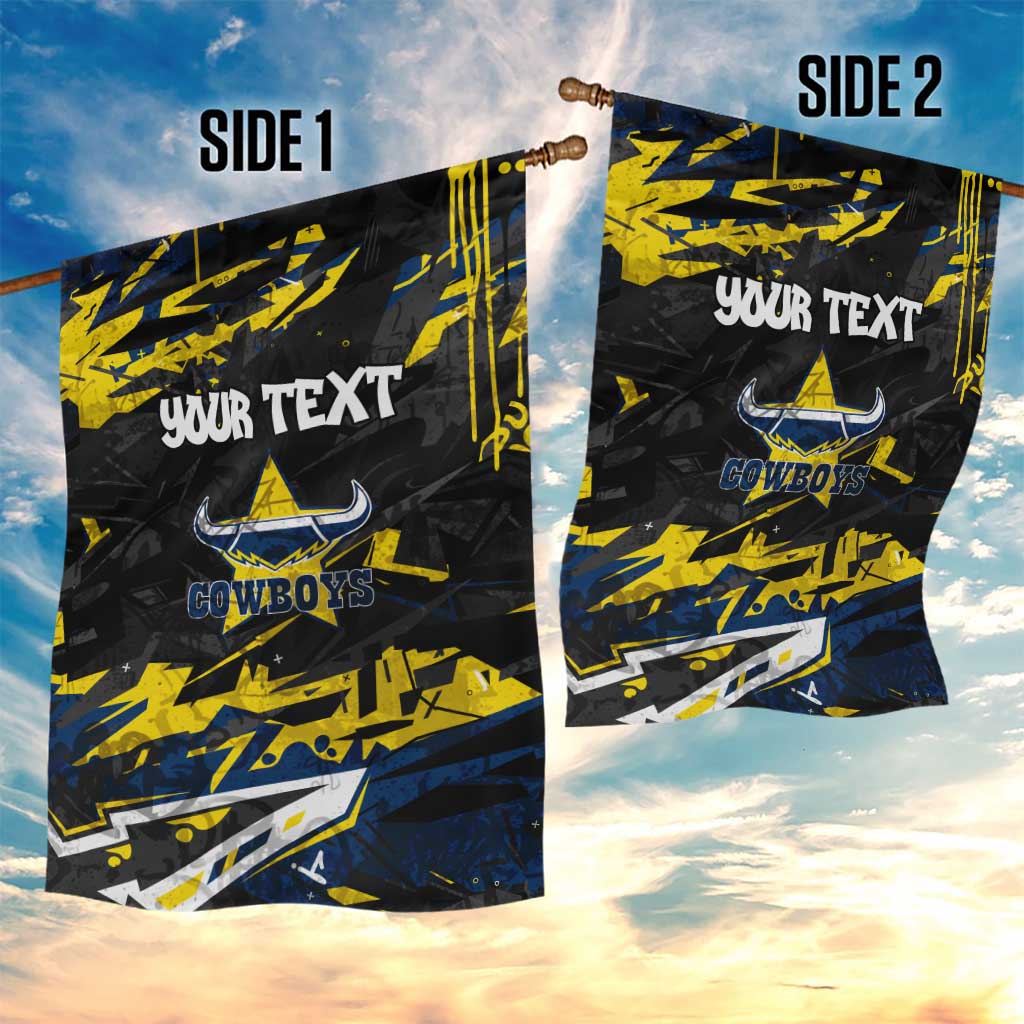 Personalized North Queensland Cowboys Garden Flag Graffiti Grunge Abstract Urban Street Style Design