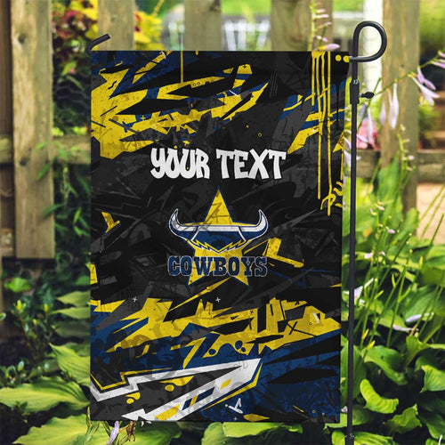 Personalized North Queensland Cowboys Garden Flag Graffiti Grunge Abstract Urban Street Style Design