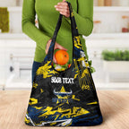 Personalized North Queensland Cowboys Grocery Bag Graffiti Grunge Abstract Urban Street Style Design