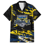 Personalized North Queensland Cowboys Hawaiian Shirt Graffiti Grunge Abstract Urban Street Style Design