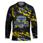 Personalized North Queensland Cowboys Hockey Jersey Graffiti Grunge Abstract Urban Street Style Design